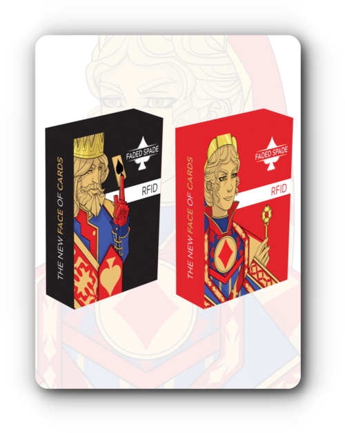 Rfid Playing Card Faded - Playing Card (500x628), Png Download