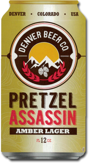 Pretzel Assassin Amber Lager 12oz 6 Pack Cans - Denver Beer Co (650x650), Png Download