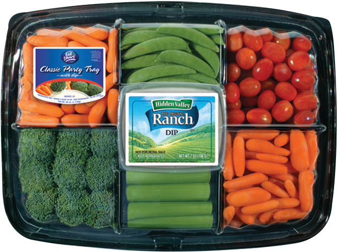 Vegetable Tray With Snap Peas (695x693), Png Download