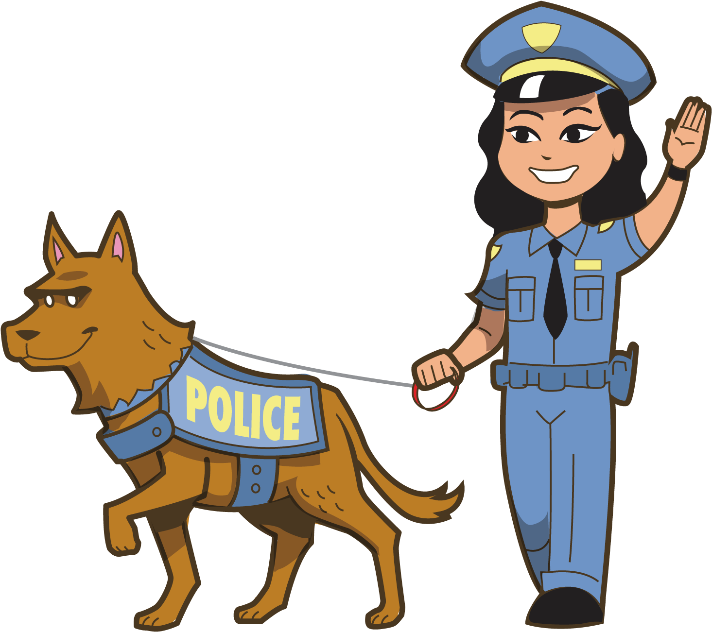 Clip Royalty Free Dog Techflourish Collections Officer - Clipart Police Officer (1500x1500), Png Download