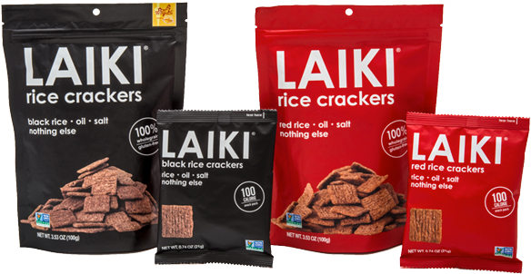 5 Pack Of Laiki Rice Crackers Black Rice - 3.53 Oz (600x600), Png Download