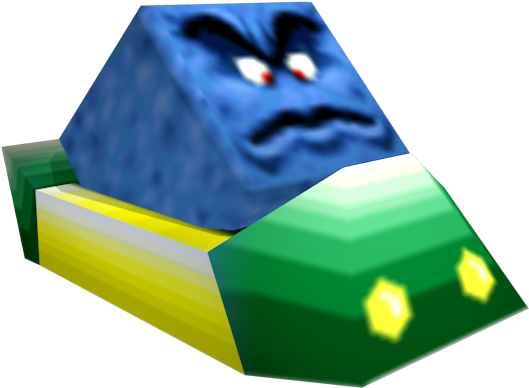 Download Zip Archive - Mario Party 2 Thwomp (750x650), Png Download