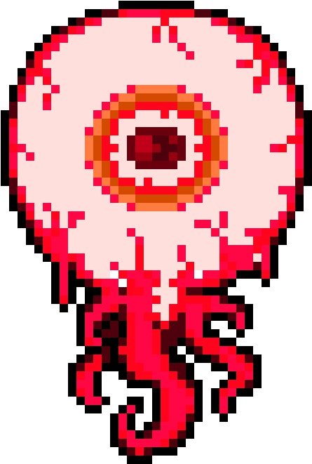 Fight - Terraria Moon Lord Eye Sprite (615x751), Png Download