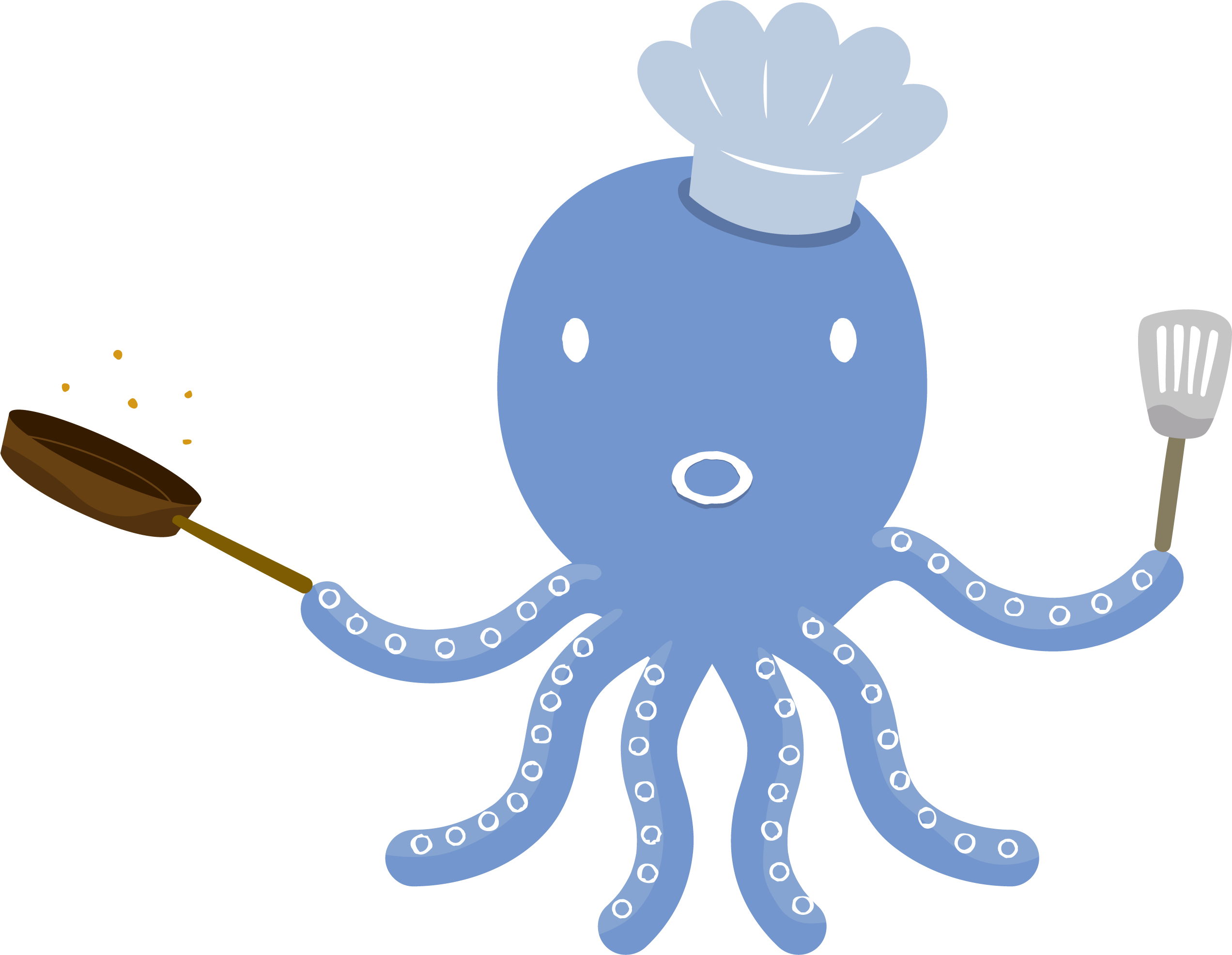 An Octopus Shef - Cook Tumblr Png (3543x2362), Png Download