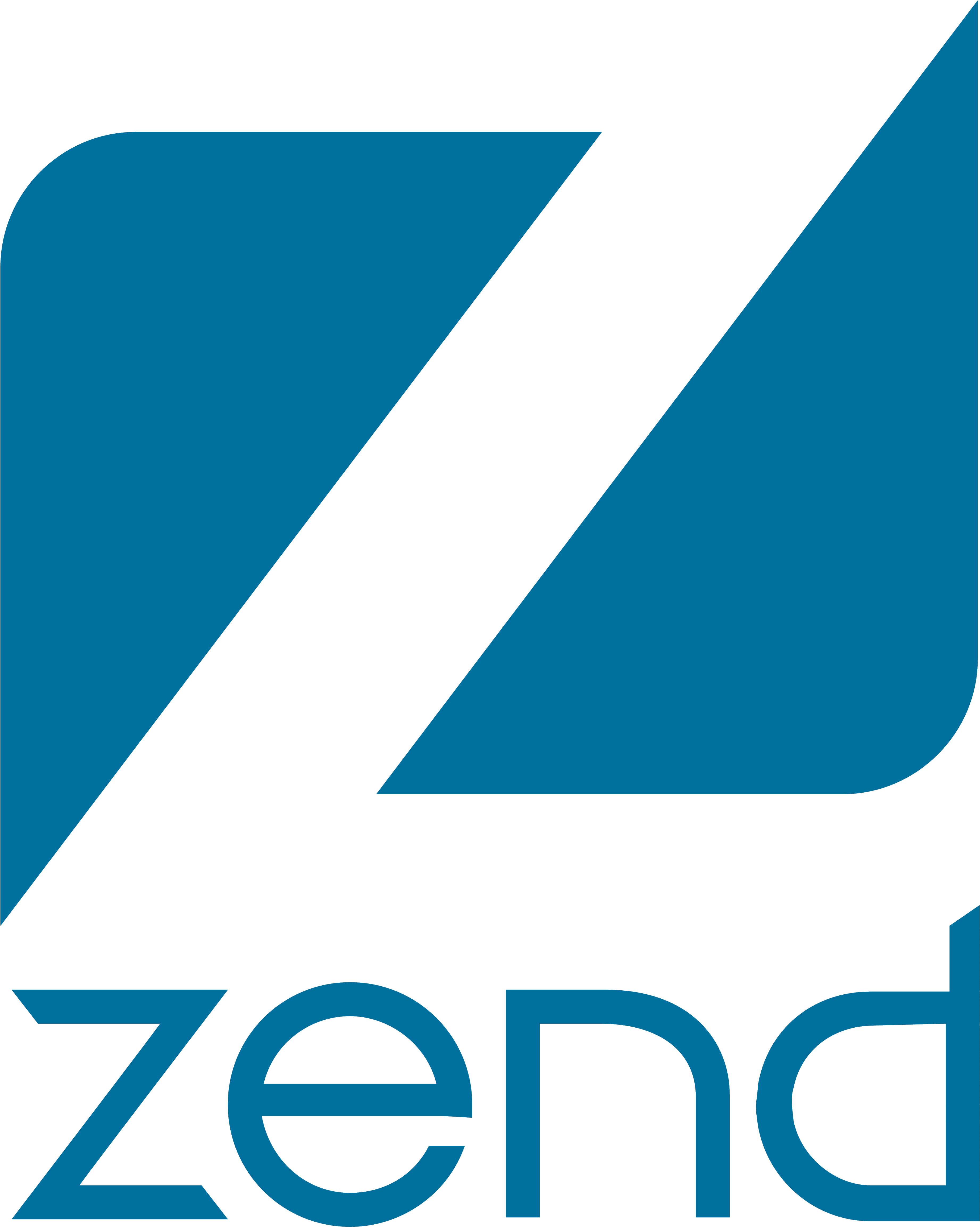 Right Click To Free Download This Logo Of The "zend" - Zend Technologies Logo (3920x4715), Png Download