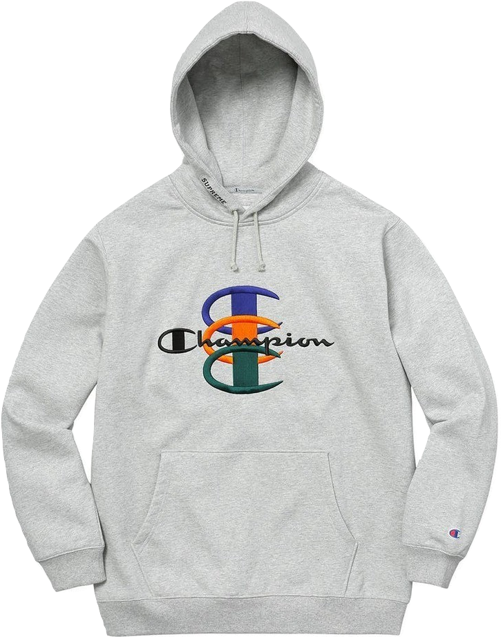 Supreme/champion Stacked C Hooded Sweatshirt (925x925), Png Download