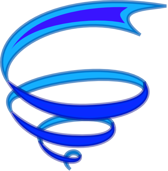 Tornado Clipart Blue - Whirl Clipart (588x597), Png Download