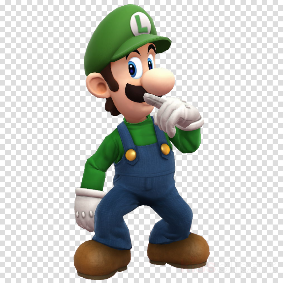 Download Luigi Super Smash Bros Png Clipart Mario & - 2d And 3d Cartoons (900x900), Png Download