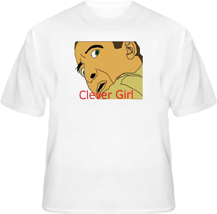 Clever Girl Jurassic 4chan Meme Rage Comics T Shirt - T-shirt Sand (792x719), Png Download