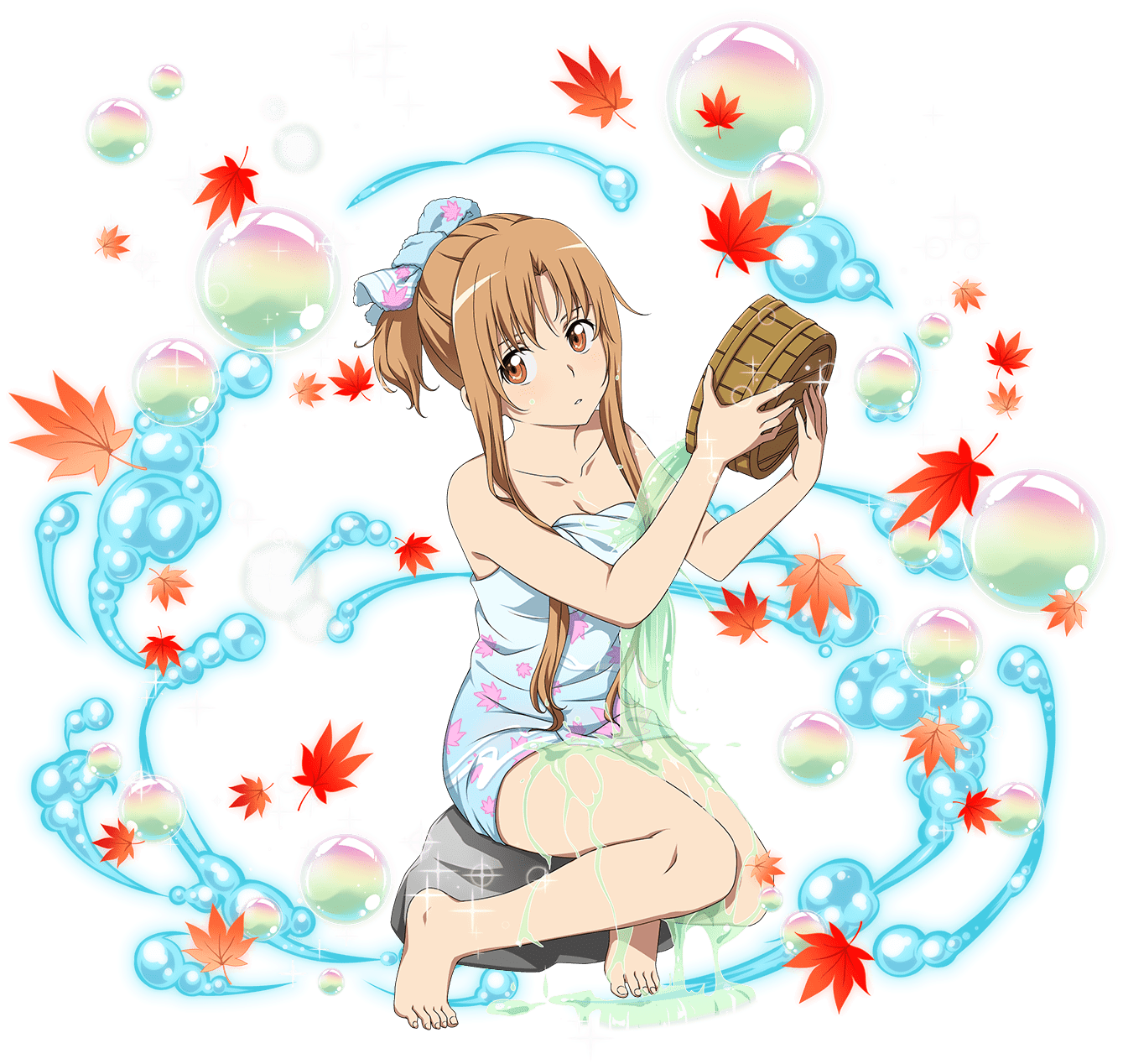 [hot Spring Angel] - 朧月夜 と 色づく 玉 肌 (1500x1500), Png Download