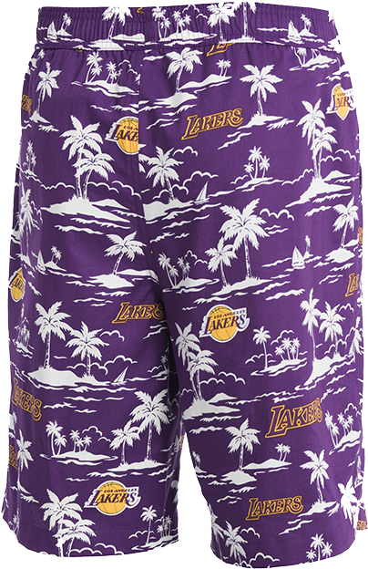 Los Angeles Lakers El West Shorts - Logos And Uniforms Of The Los Angeles Lakers (500x667), Png Download