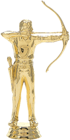T101 5" Archery Figure On Base Trophy - Archer - Male Trophy Figure (600x538), Png Download