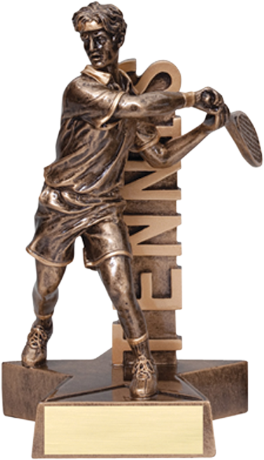 Billboard Resin Series Tennis M - Billboard Tennis Trophy - Male (623x713), Png Download