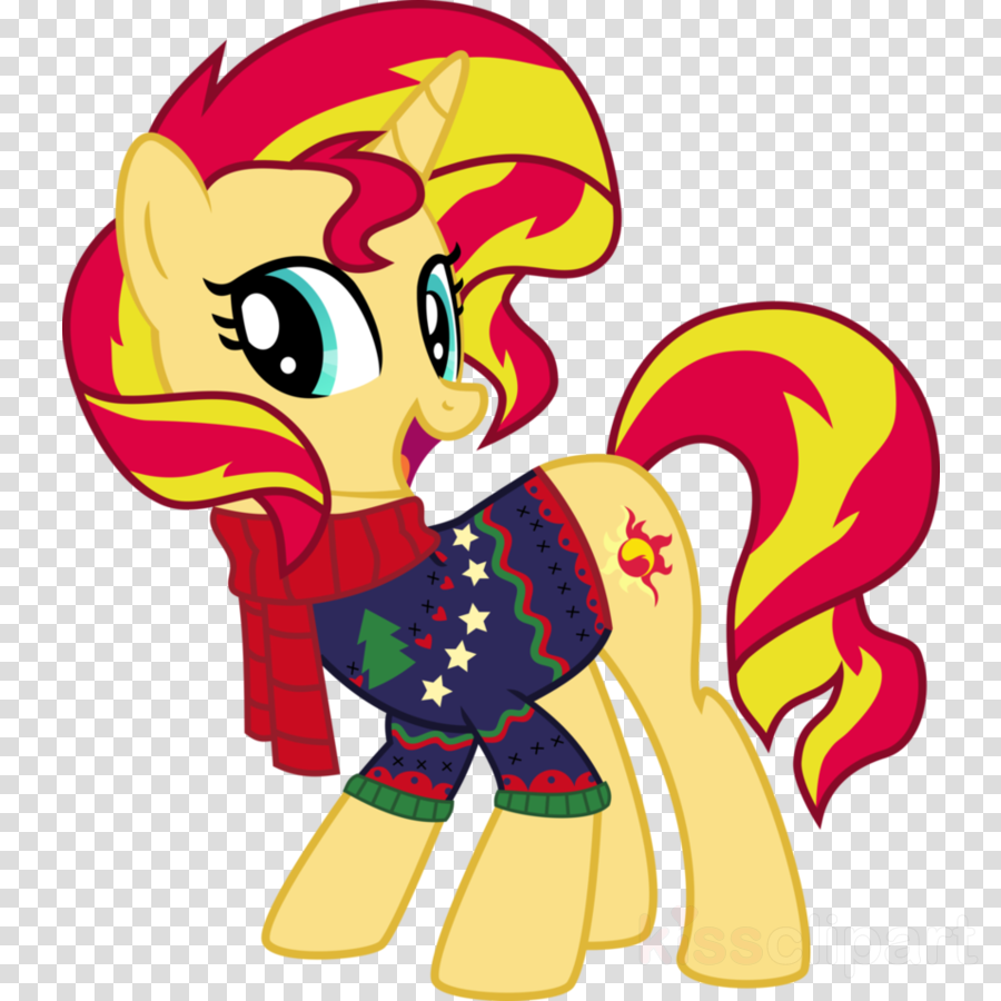 Christmas Sunset Shimmer Png Clipart Pony Sunset Shimmer - Mlp Sunset Shimmer Christmas Pony (900x900), Png Download