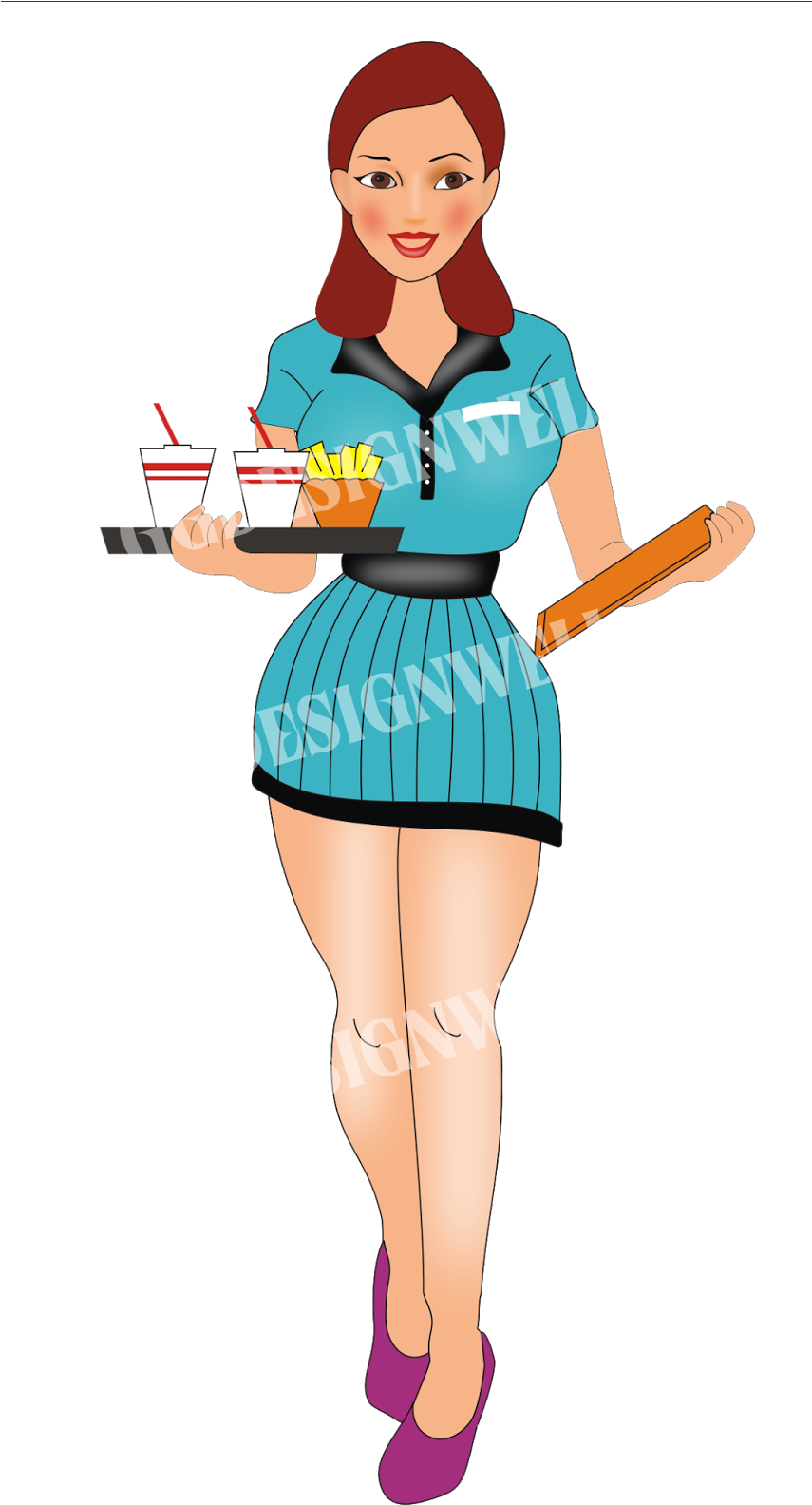 Another Best Work - Waiter (854x1600), Png Download