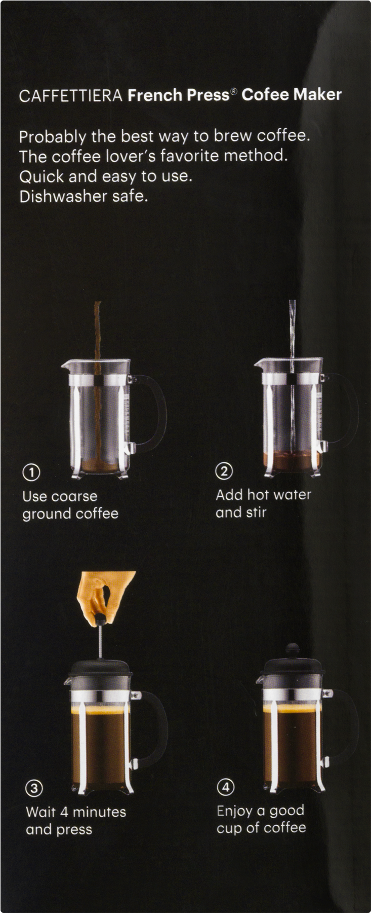 Bodum Caffettiera French Press, 8 Cup Coffee Maker, - Guinness (1800x1800), Png Download