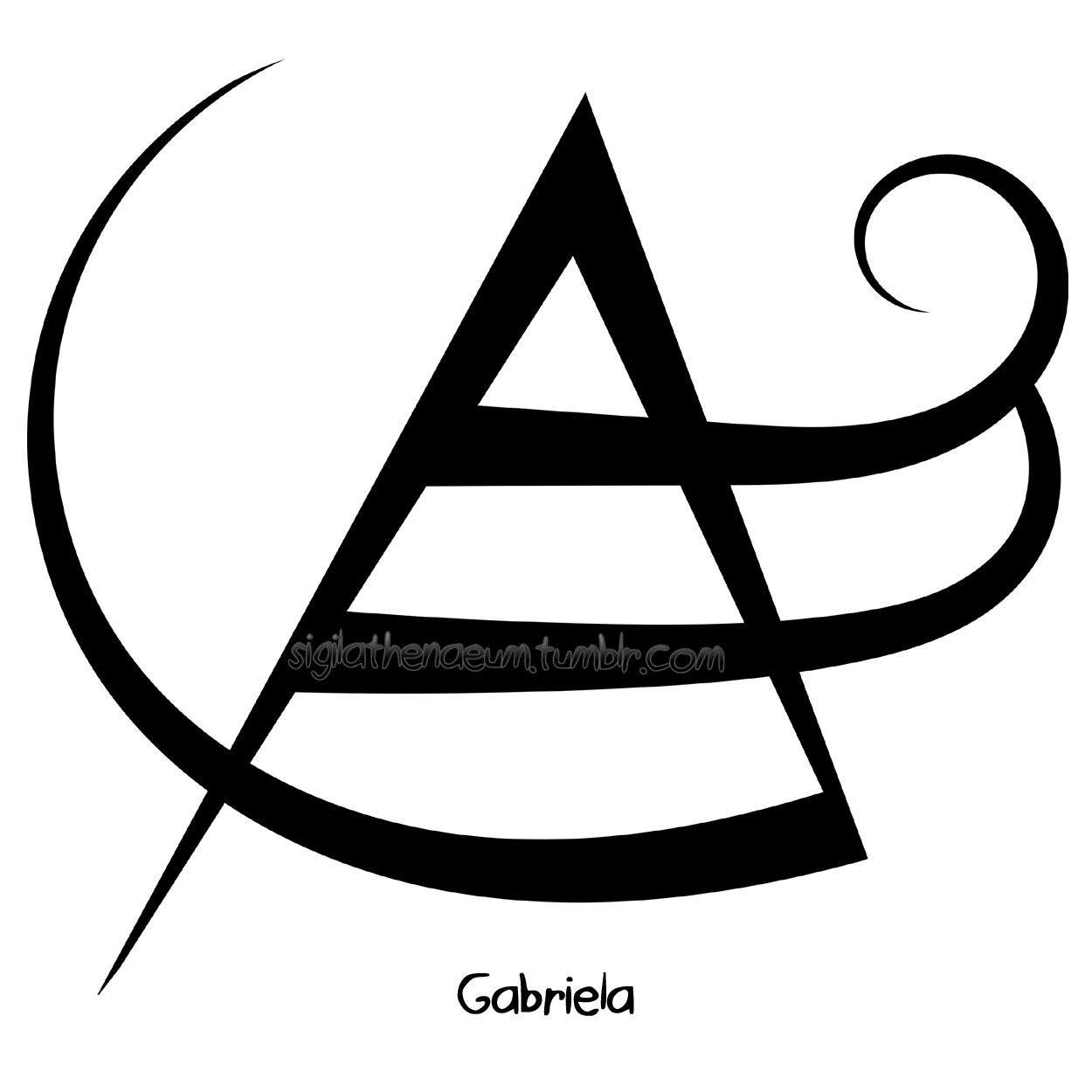 “gabriela” Name Sigil Sigil Masterlist / Ko-fi - Circle (1250x1250), Png Download