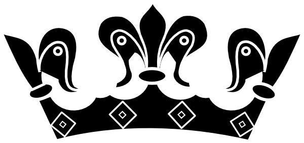 Crown Clip Art - Queen Crown Png Black (600x282), Png Download