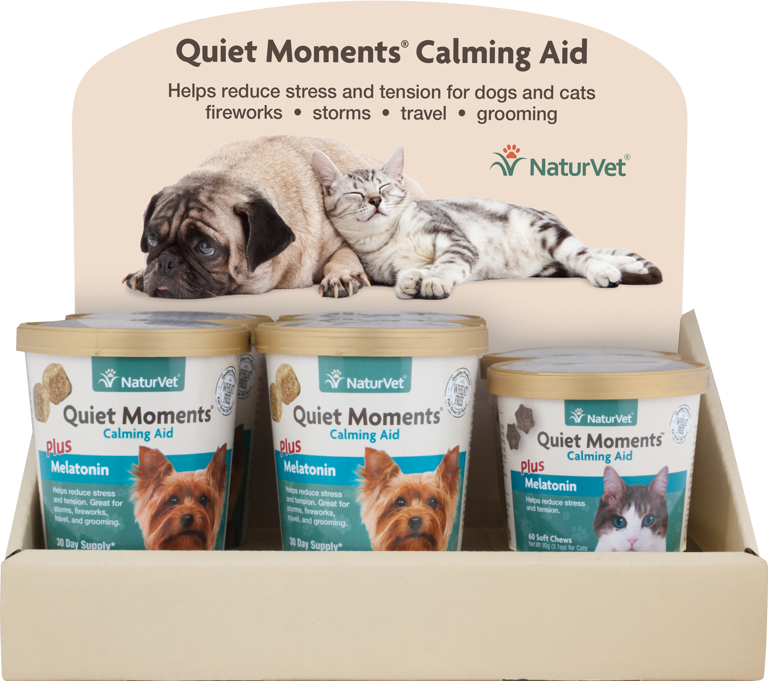 Quiet Moments® 12" Dog/cat Soft Chew Countertop Display - Pps. Imaging Gmbh Leinwandbild Beste Freunde Panorama (2769x2441), Png Download