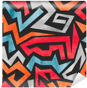 Watercolor Graffiti Seamless Pattern - Wallpaper (400x400), Png Download