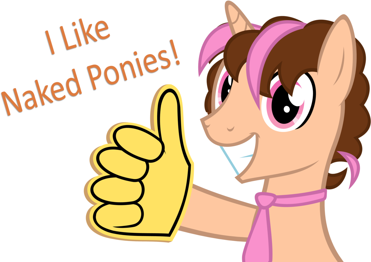 Zacatron94, Foam Finger, High Res, Oc, Oc Only, Oc - Nude Ponies (1280x877), Png Download