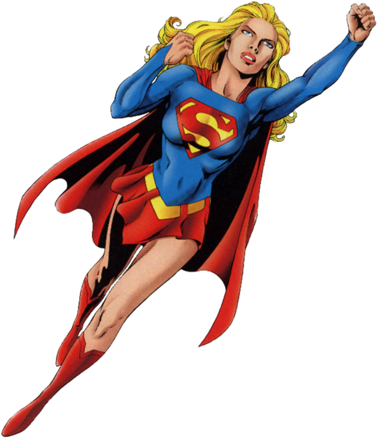 Supergirl Transparent Superwoman - Super Girl Comic (876x912), Png Download