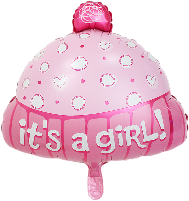 Giant 31" Baby Girl Foil Mylar Balloon It's A Girl (900x900), Png Download