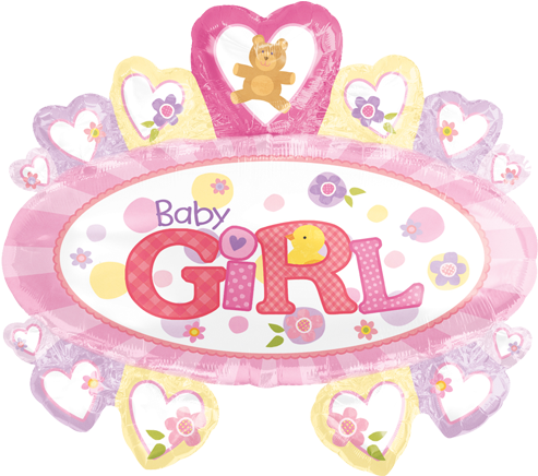 Baby Girl Marquee Supershape Balloon - Welcome To Little Princess (500x500), Png Download