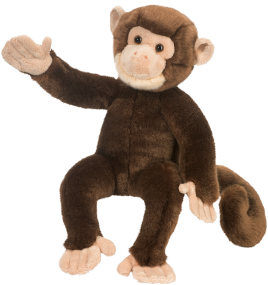 Chocolate Brown Body With Light Brown Hands, Feet And - Sprite The Monkey Stuffed Animal By Douglas (600x600), Png Download