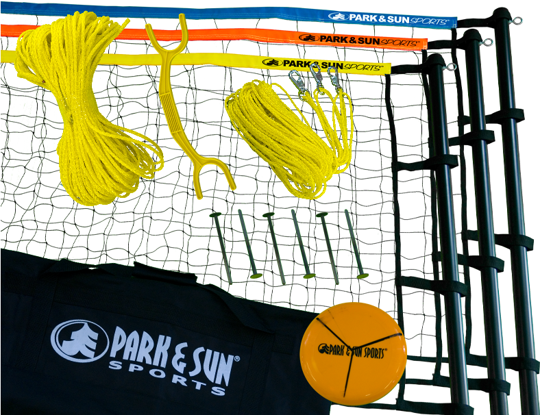 Park And Sports Spectrum Volleyball Triball Pro Product - Park & Sun Tri-ball Rec 3-way Volleyball Set (800x623), Png Download