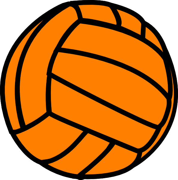 Volleyball For Sports Free - Orange Volleyball Clipart (594x598), Png Download