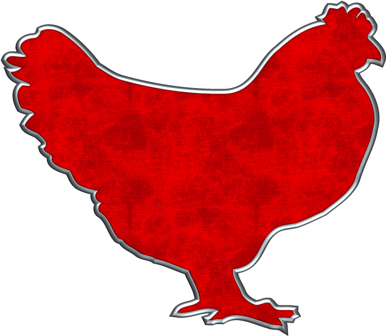 Red Style Hen Png 1024-800 - Chicken (1024x800), Png Download