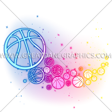 Rainbow Clipart Basketball - Circle (385x385), Png Download