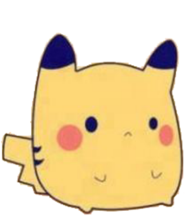 Pikachu Pokemon Yellow Tumblr Cute Babe Png Pikachu - Pikachu (2289x2289), Png Download