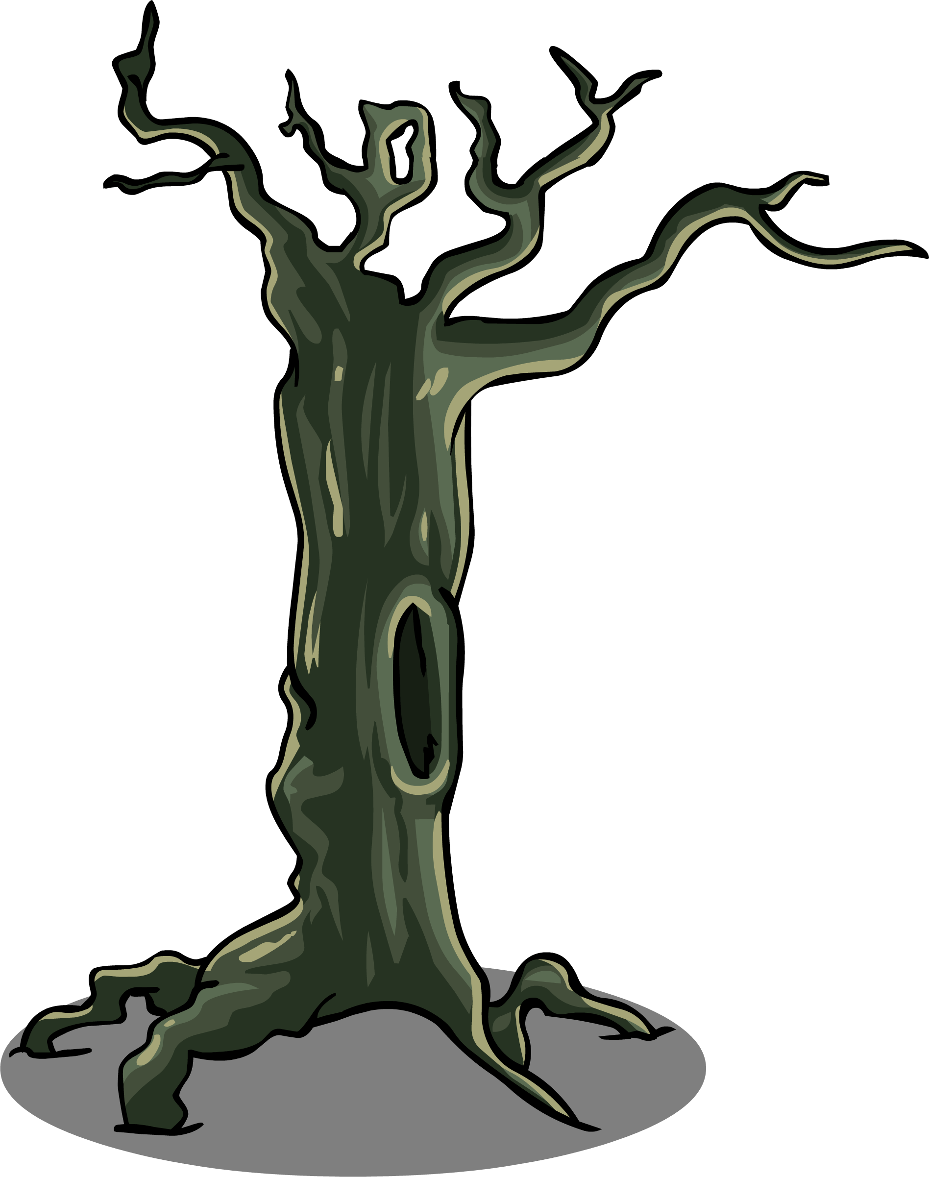 Spooky Tree Sprite 002 - Spooky Tree Clipart Png (1896x2402), Png Download