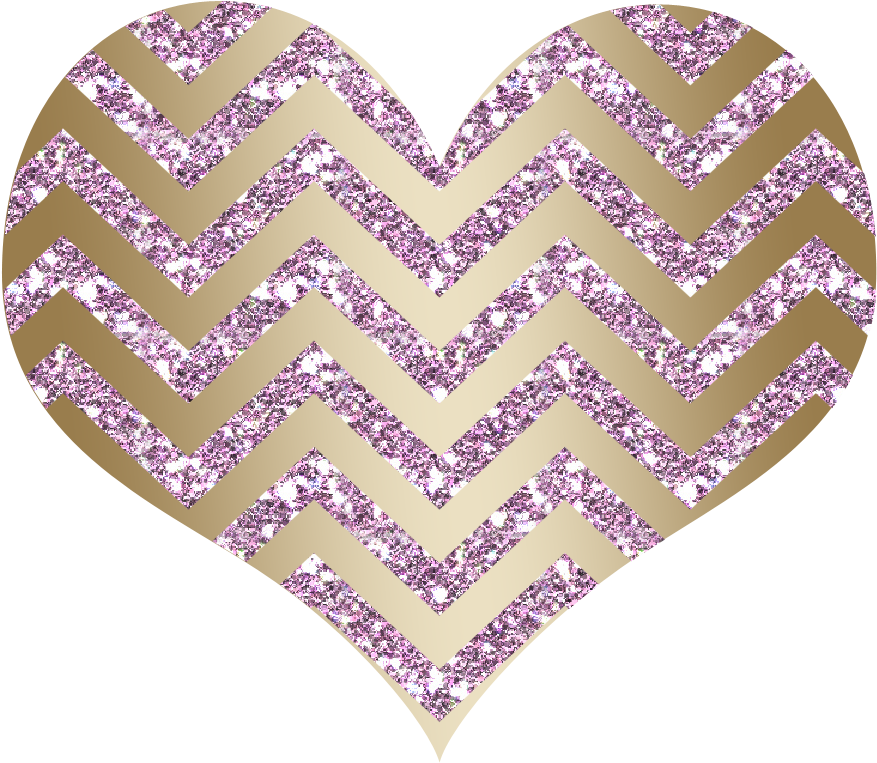 Banner Graphic All Things Positively Positive - Pink And Gold Heart (900x900), Png Download