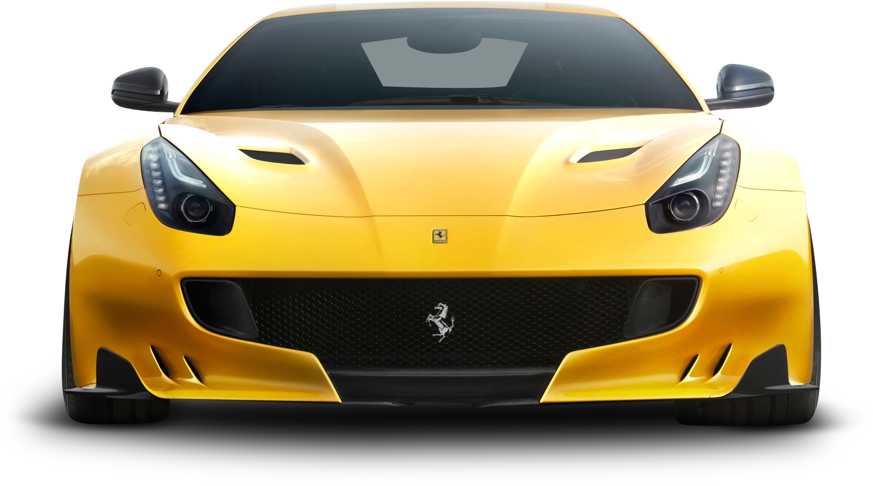 Yellow Ferrari F12tdf Car Front Png Image - Ferrari F12 Tdf (1852x1100), Png Download
