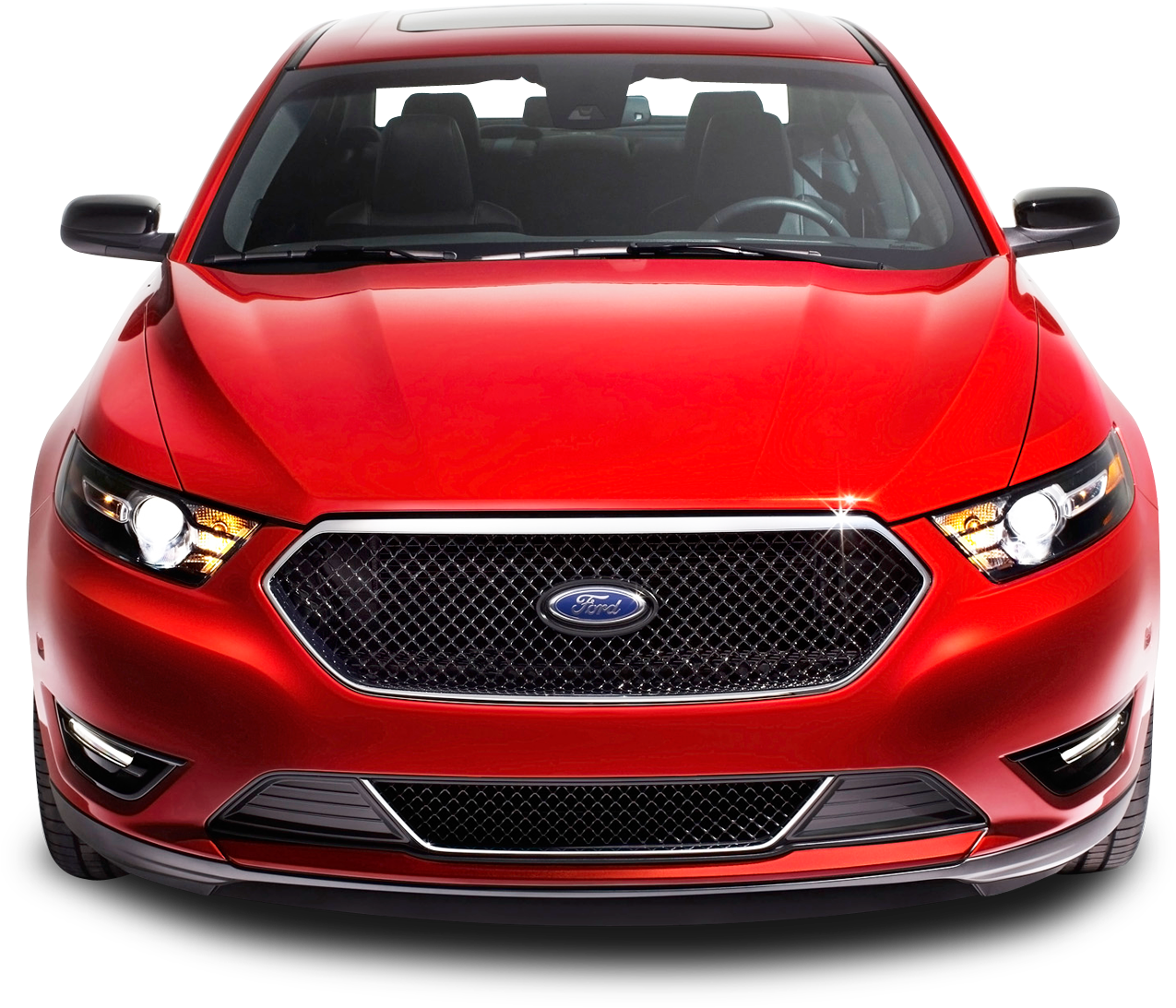 Red Ford Taurus Front Car Png Image (1450x1226), Png Download