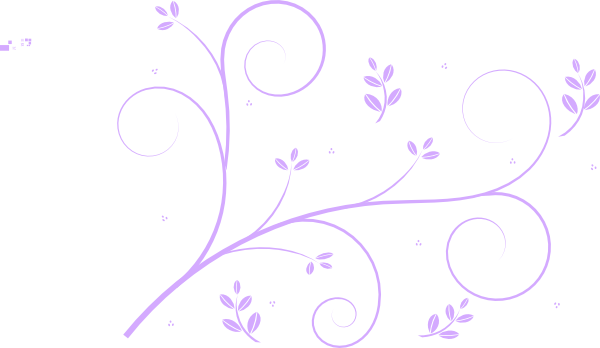 Purple Decorative Vine Clip Art At Clker - Vine Line Drawing Flower (600x348), Png Download