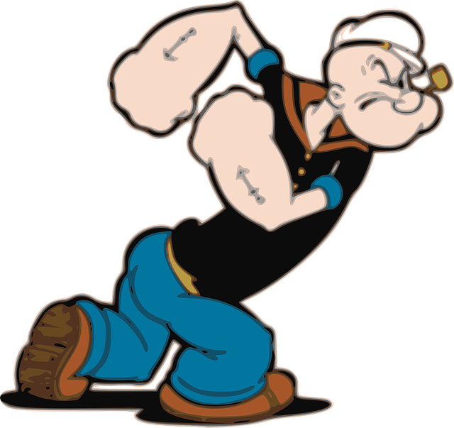 Muscle Man Cliparts - Popeye The Sailor Man (640x603), Png Download