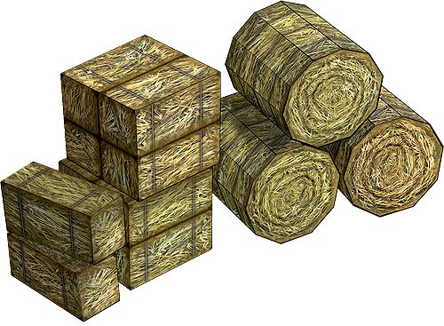 Hay Bales - Hay Bale Model (500x367), Png Download