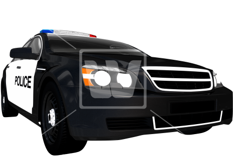 Black Police Cruiser Front - Stock Illustration (550x351), Png Download