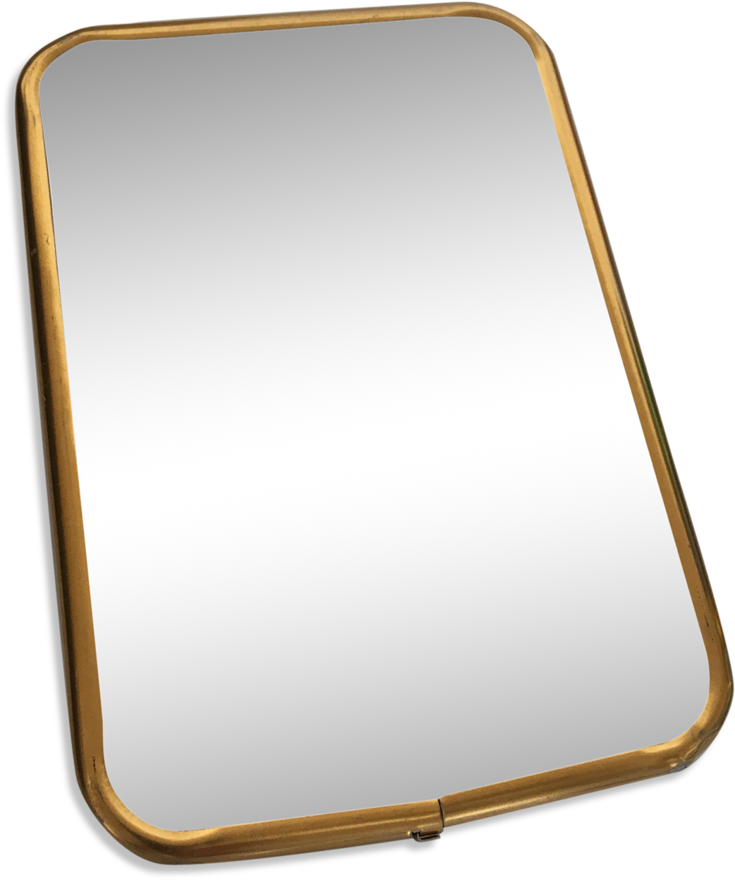 Barber 60 S, Golden Aluminium Frame Mirror - Mirror (1457x1457), Png Download