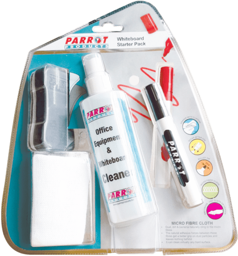 Parrot Products Parrot Whiteboard Cleaning Starter (560x600), Png Download