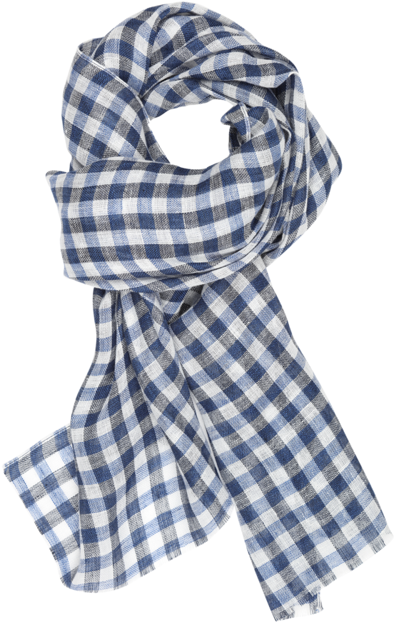 James Derby Italia Linen Scarf In Navy - Scarf (900x900), Png Download