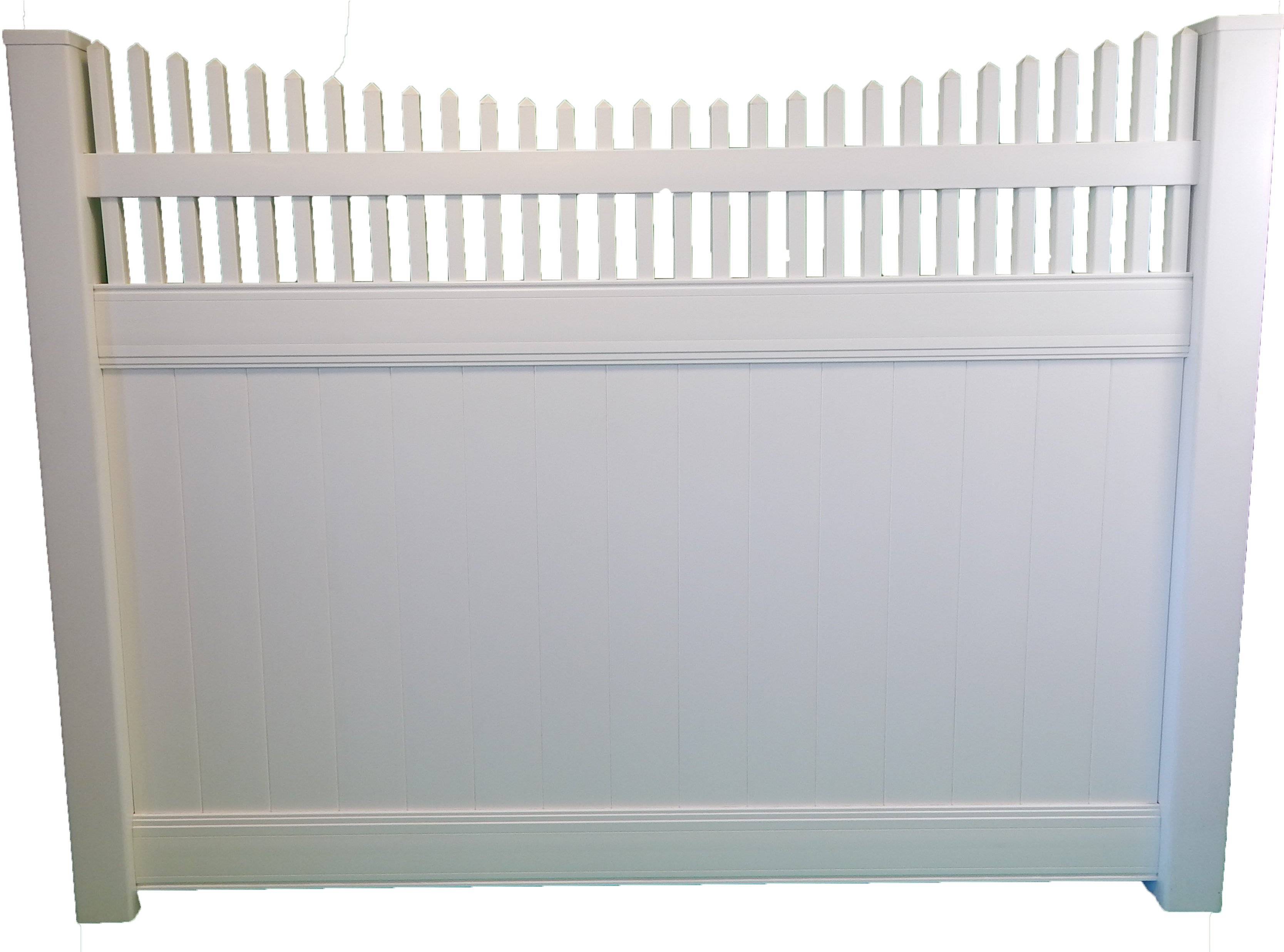 Vinyl Fence - Synthetic Fence (3492x2472), Png Download