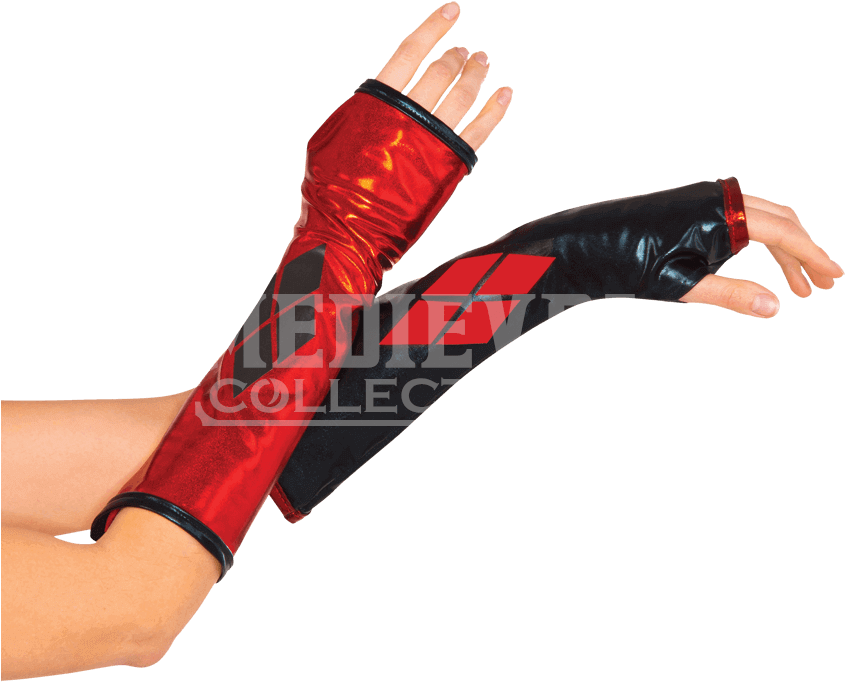 Adult Harley Quinn Gauntlets - Guantes Harley Quinn (850x850), Png Download