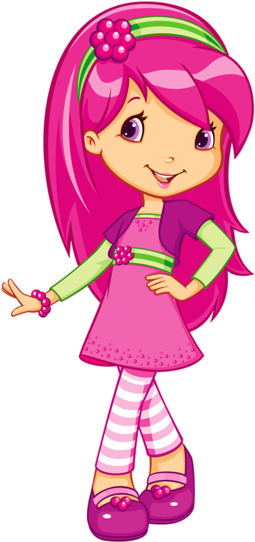Graphic Royalty Free Download Berry Clipart Strawberry - Raspberry Strawberry Shortcake Character (429x800), Png Download