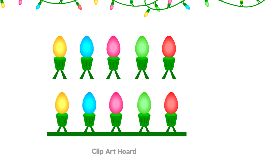 Christmas Lights Image Black And White - Clip Art (1200x630), Png Download