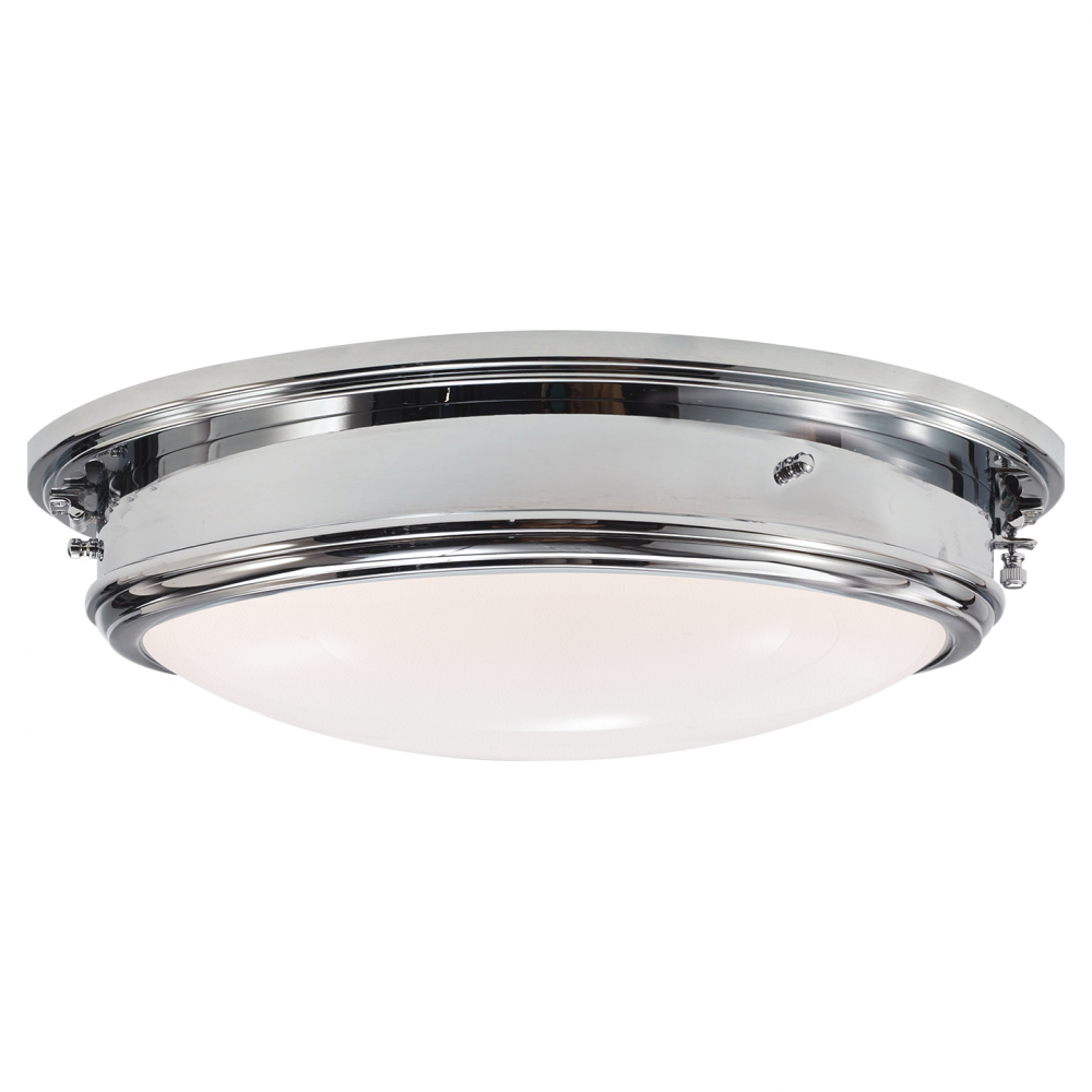Enlarge Image - Marine Porthole Large Flush Mount - Nickel/white - (1000x1000), Png Download